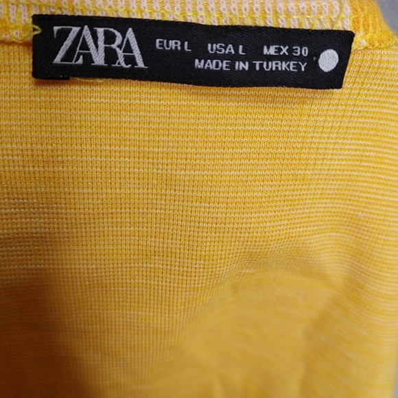 Zara ribbed puff sleeve crop top size L - Picture 11 of 12